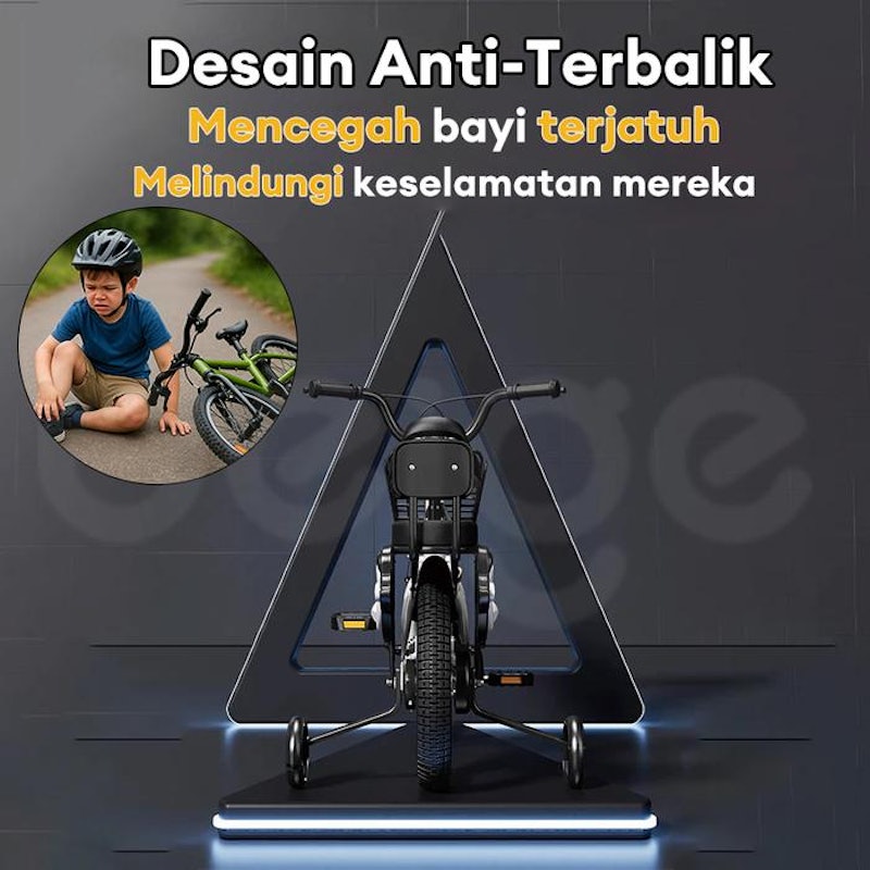 Beige Sepeda Lipat Anak 14 Inch 2