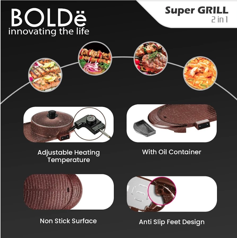 BOLDe Super Electric Grill 2in1 5