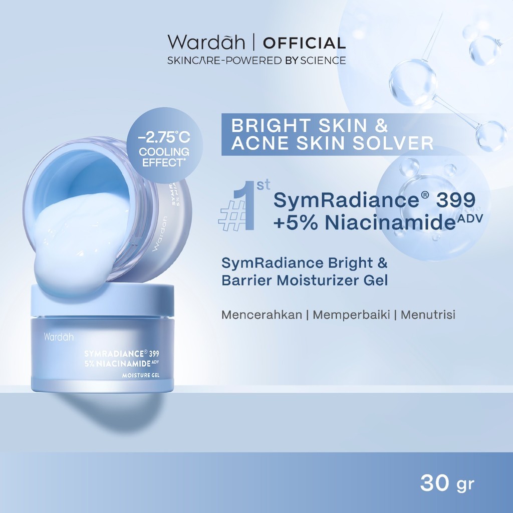 Paragon Technology and Innovation Wardah SymRadiance399 + 5% Niacinamide Bright & Barrier Booster Moisture Gel