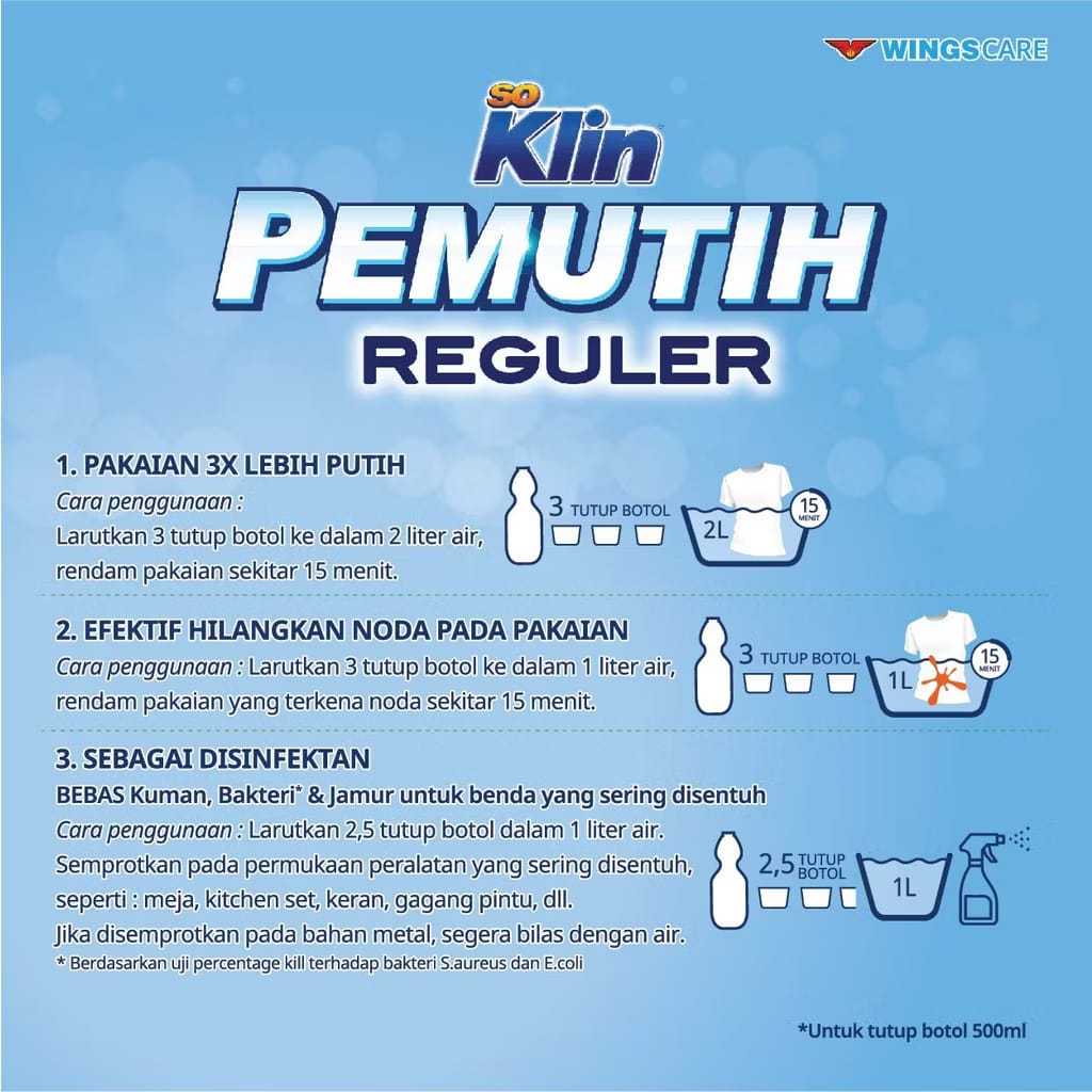 WINGS Soklin Pemutih Pakaian Reguler