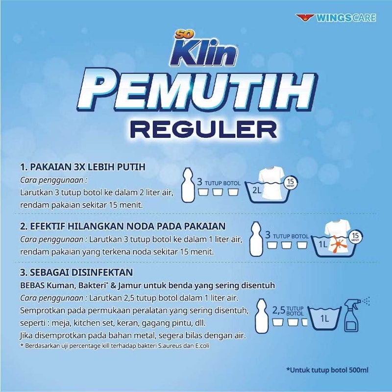 Soklin Pemutih Pakaian Reguler 3