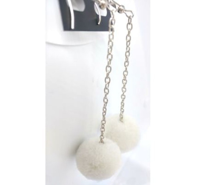  Long Tassel Soft Fur Ball Earring
