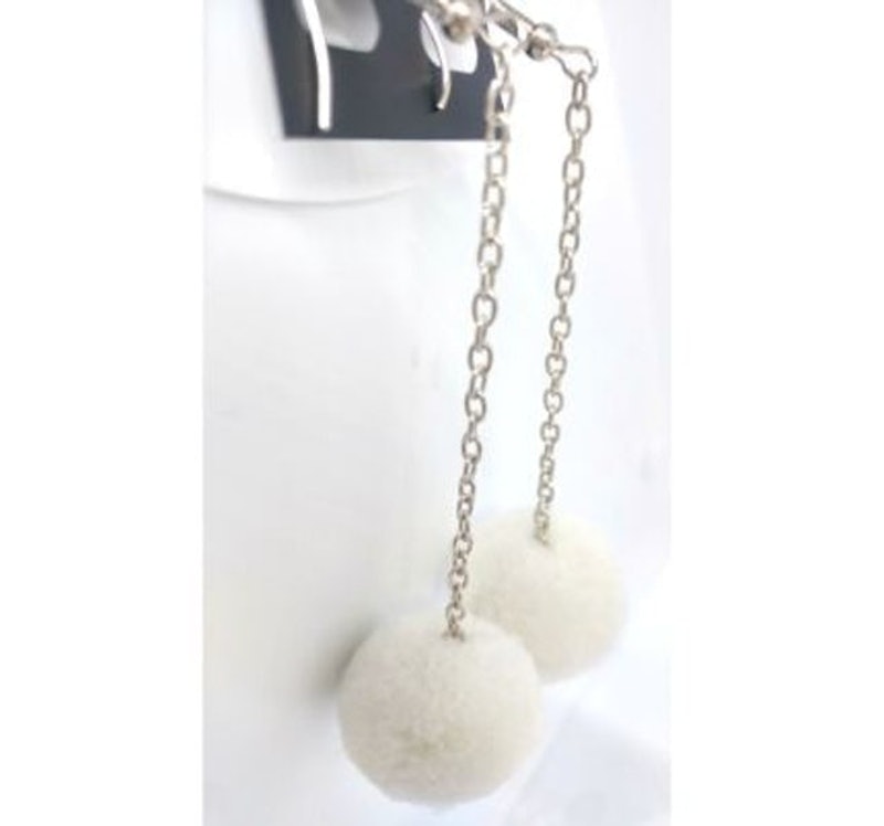Long Tassel Soft Fur Ball Earring 4