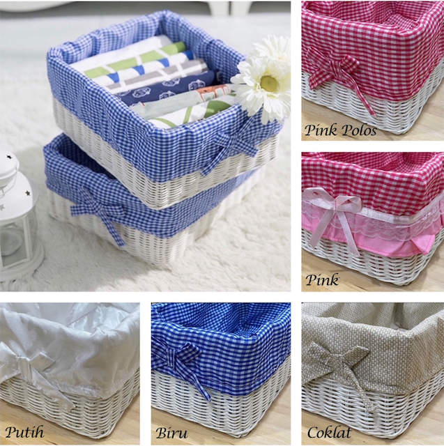 Toraya Lemari Rotan Laci Baju Bayi Rak Minimalis   RS-3D WH