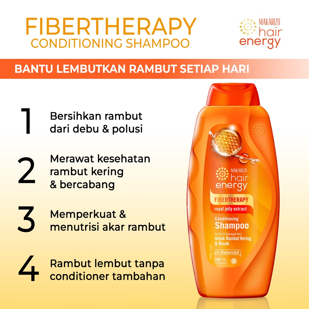 Akasha Wira International Makarizo Hair Energy Fibertherapy Conditioning Shampoo With Royal Jelly Extract