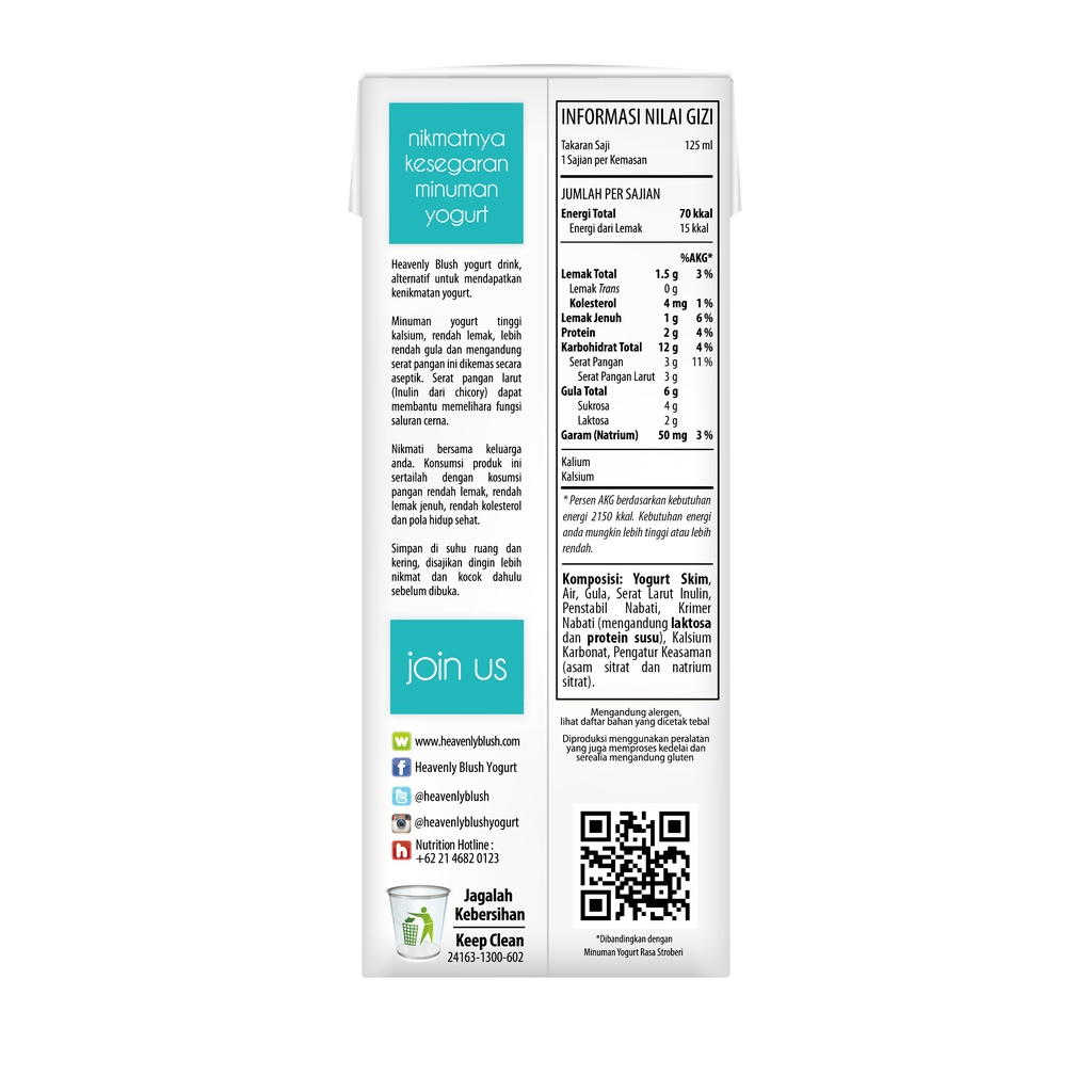 Haevenly Nutrion Indonesia Heavenly Blush Yoguruto Yogurt Drink Original