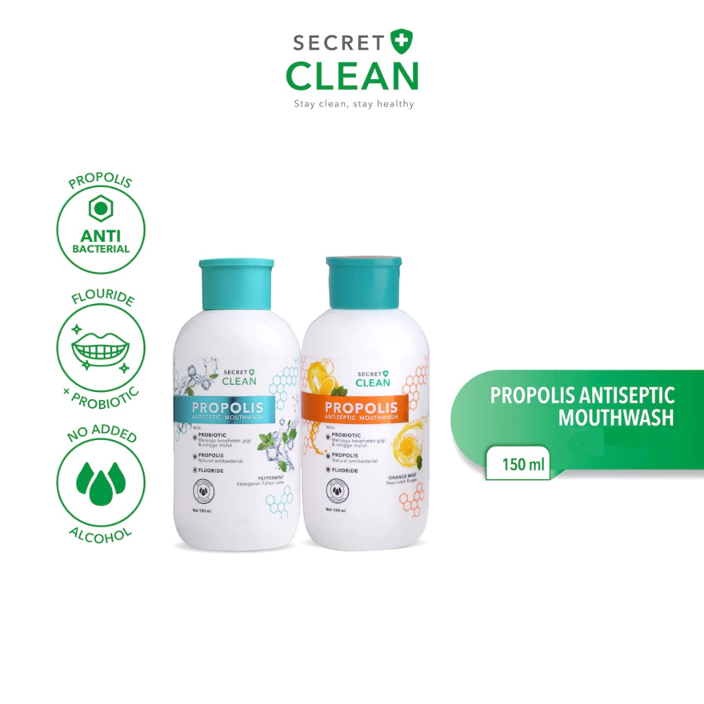Victoria Care Indonesia Secret Clean Propolis Antiseptic Mouthwash