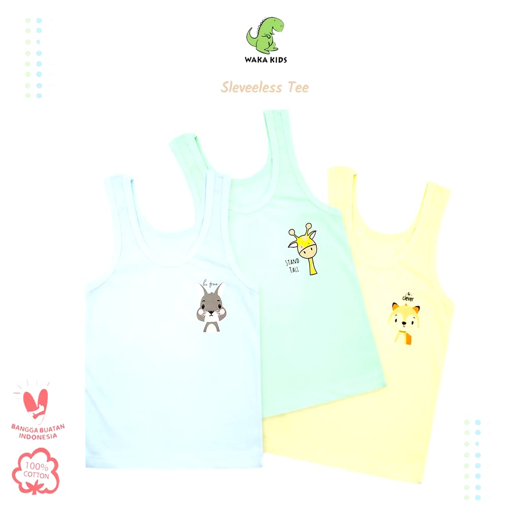  WakaKids Singlet Motif Karakter 