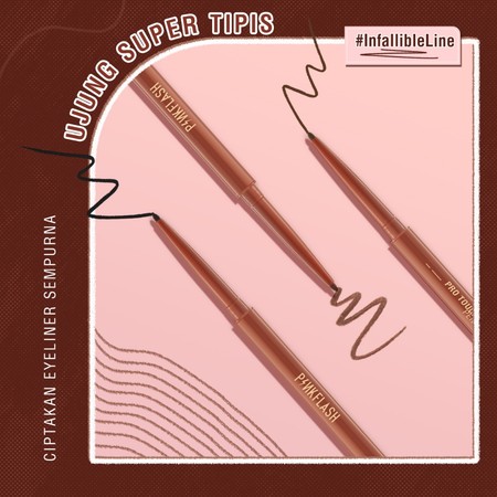 FCL Internasional Indonesia PINKFLASH InfallibleLine Hyperfine Smooth Eyeliner Gel Pencil