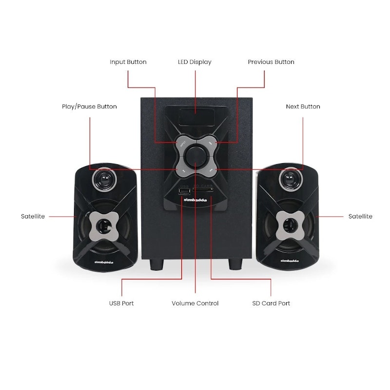 Simbadda® 2.1 Multimedia Speaker 2