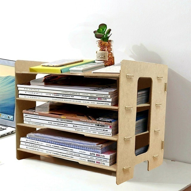  Box File MDF Rak Buku 3 Susun