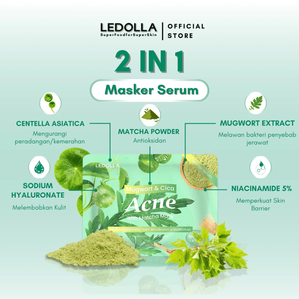 LEDOLLA LEDOLLA Mugwort & Cica Acne With Matcha Mask