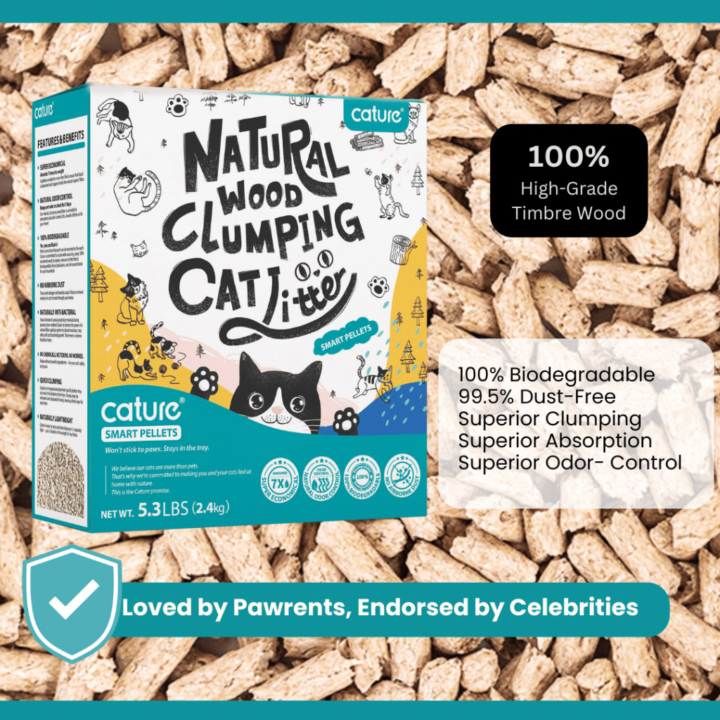 Fiber Biotech Shanghai Cature® Natural Wood Clumping Cat Litter Smart Pellets
