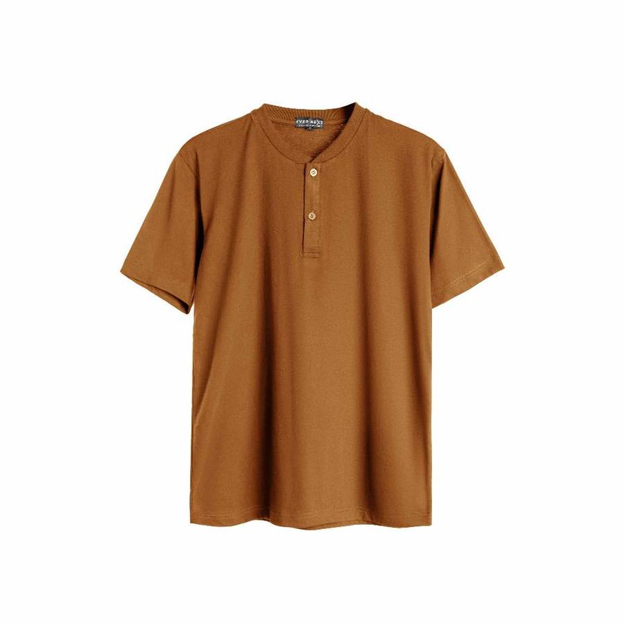 Evernext Kaos Polos Pria Henley Tee 4