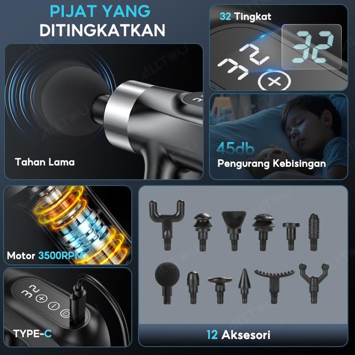 ALLTOU Alat Pijat Terapi Otot 12 in 1 5