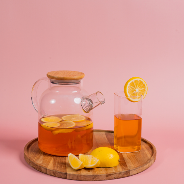 Kumala Home & Kitchen Okinawa Borosilicate Teapot with wooden lid ZQ111