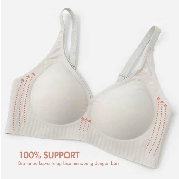 Ramai Teknologi Indonesia URU Underwear Premium Push Up Bra Jelly Support Seamless 