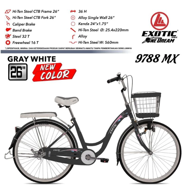 Pacific Indah Pratama Exotic City Bike   ET-9788 MX