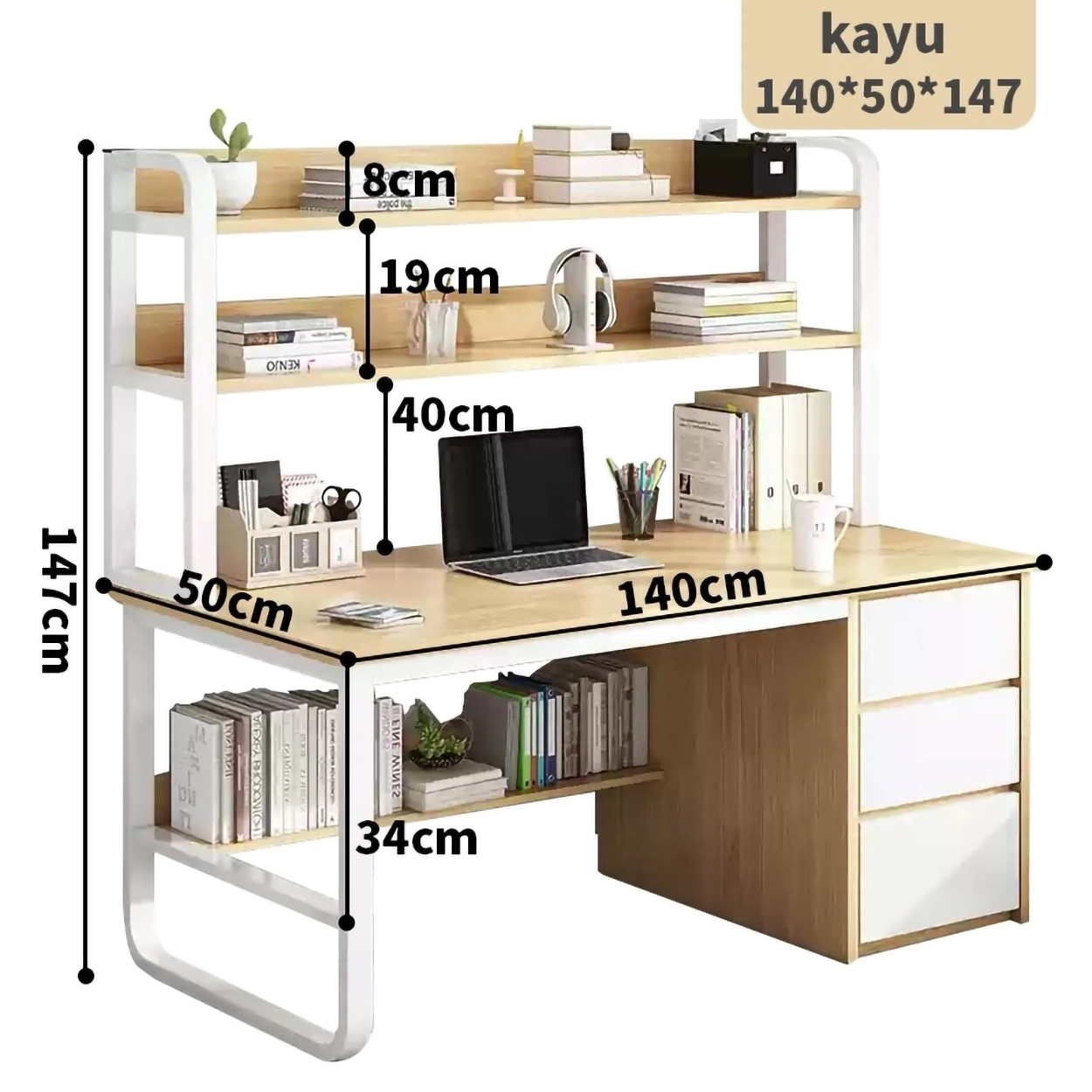  E-TIFE Meja komputer minimalis 