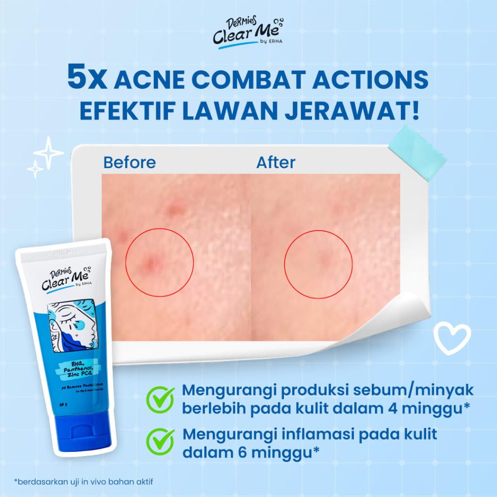 ERHA Clinic Indonesia Dermies Clear Me pH Balance Facial Wash