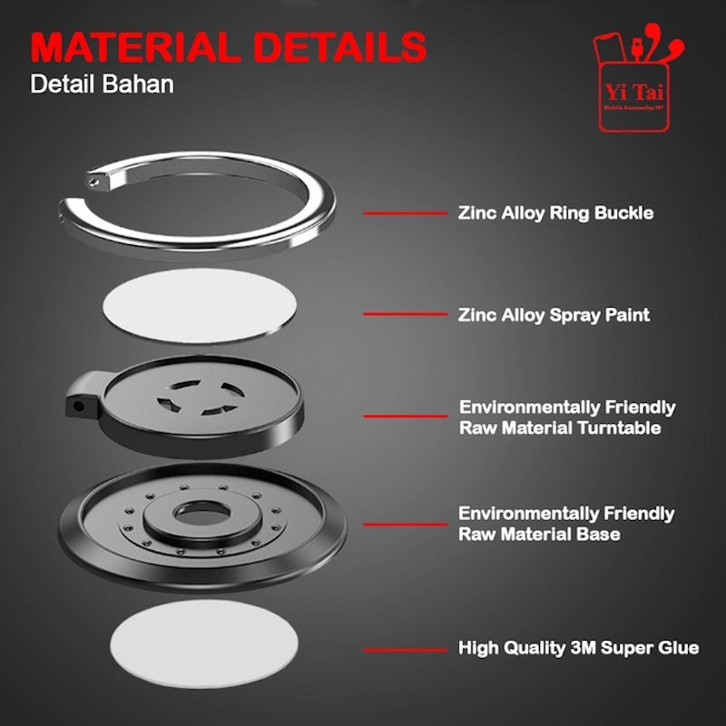 Ring Holder HP Universal Slim Bentuk Bulat 4