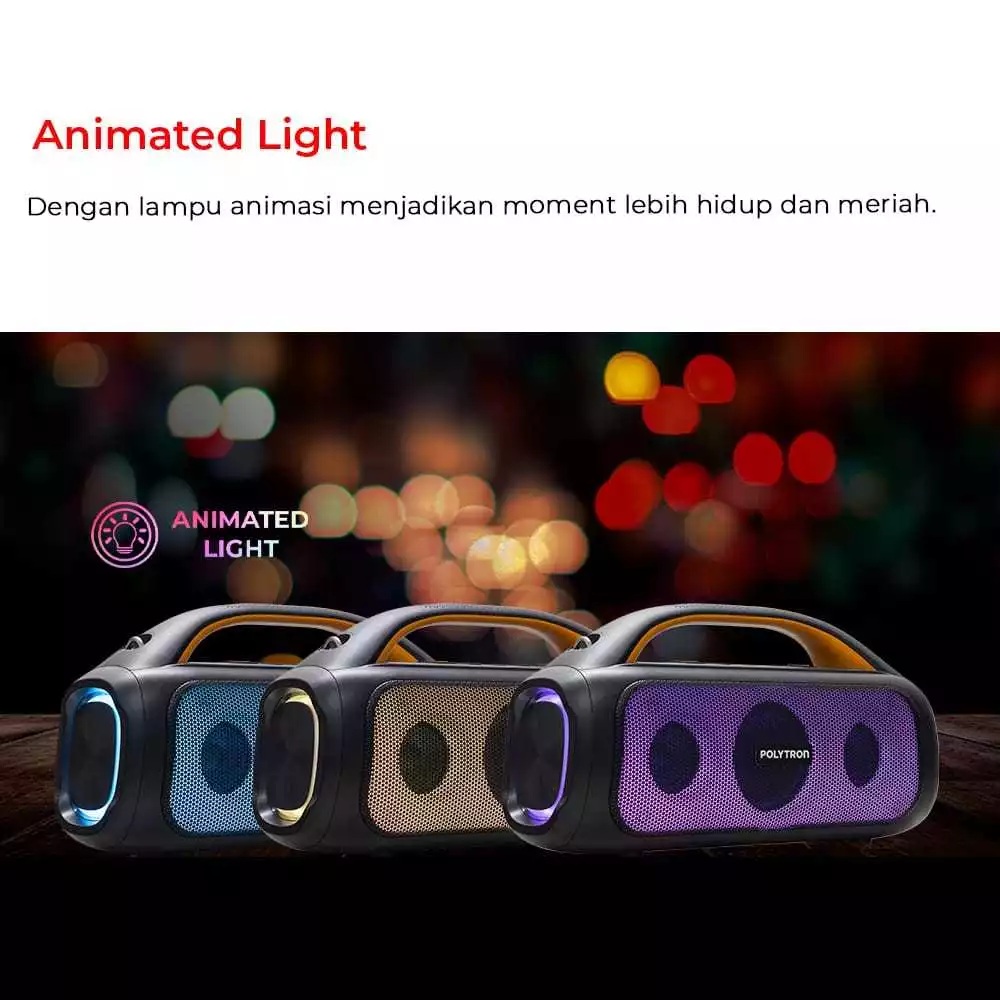 POLYTRON Polytron Partymax Speaker Bluetooth Portable Wireless  PPS 4PH12