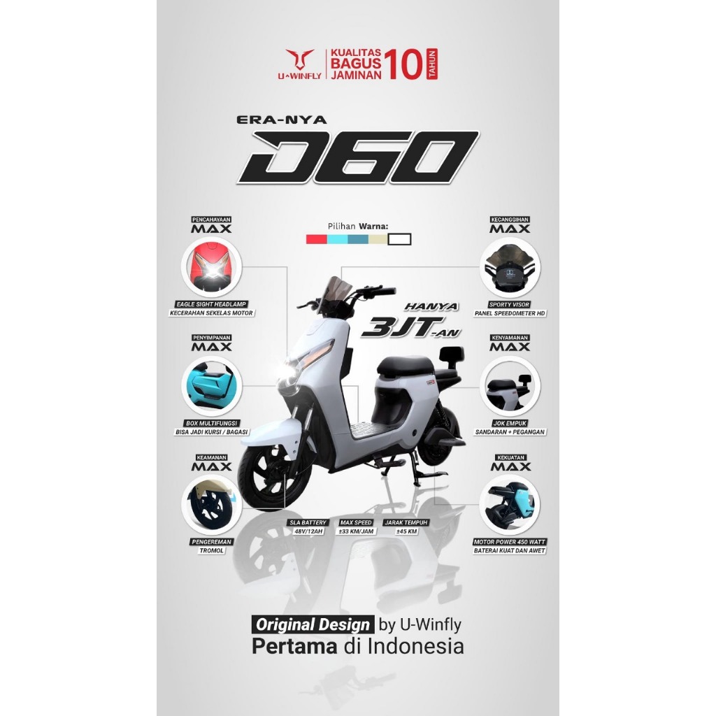 Uwinfly Indonesia Industries Uwinfly Sepeda Listrik D60