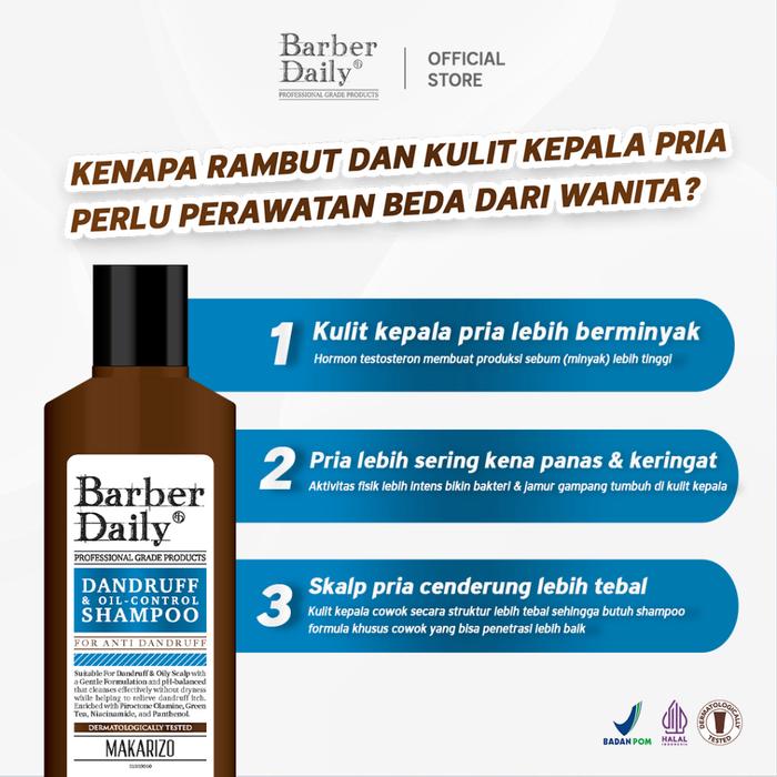 Akasha Wira International Barber Daily Dandruff & Oil Control Shampoo