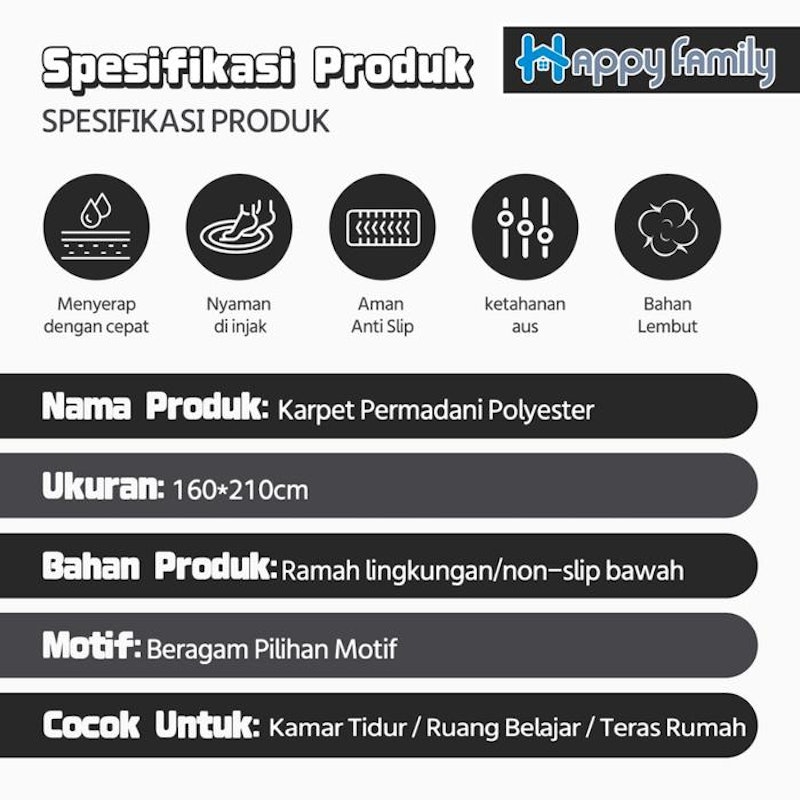Happy Family Karpet Polyester Jumbo 5