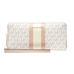 Logo Stripe Continental Wristlet