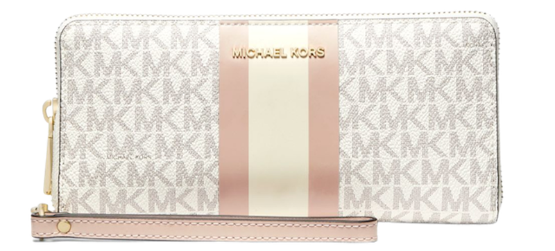 Logo Stripe Continental Wristlet 1