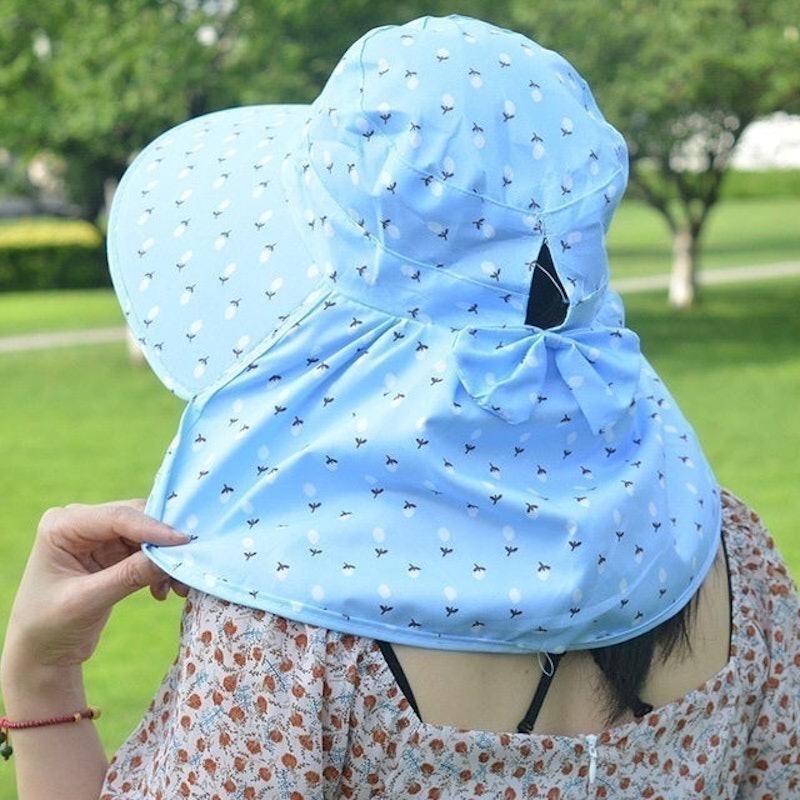 Topi Visor Lipat Wanita Anti UV Lebar 3