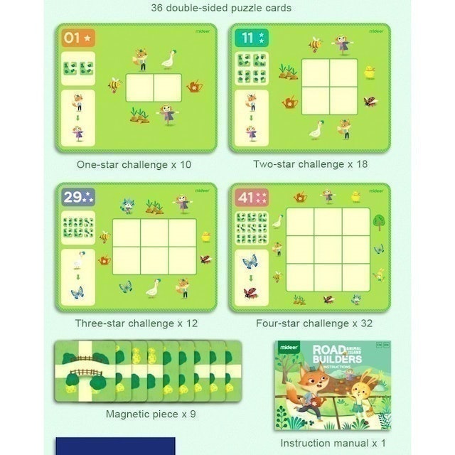 Mideer  Road Builders Animal Island Board Game  MD2076