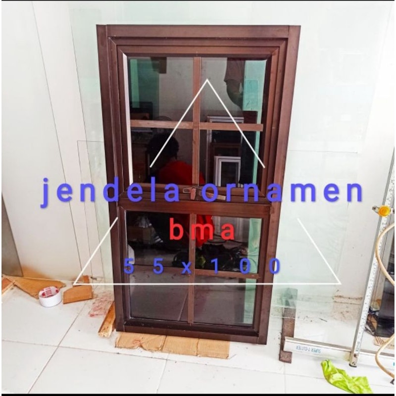 Jendela Aluminium Gandeng 100 cm x 55 cm 4