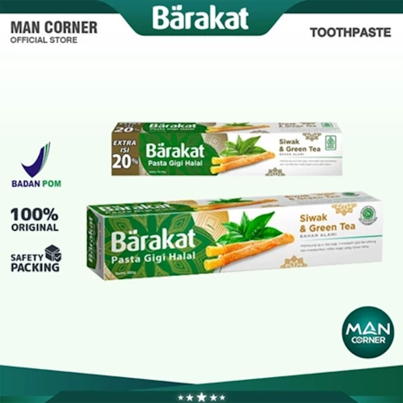 Barakat Pasta Gigi Halal Siwak & Green Tea