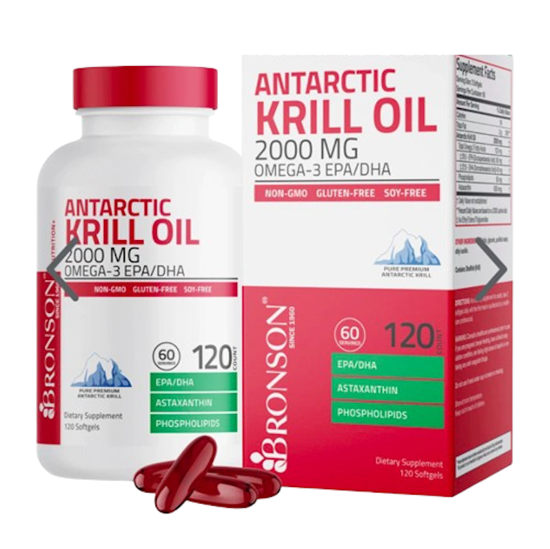 Bronson Antarctic Krill Oil 1000 mg 120 Softgels 1