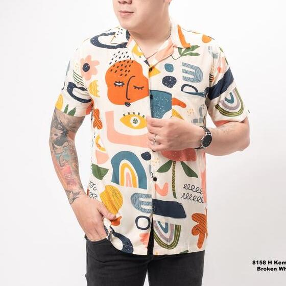  Jane Frey Clothing Kemeja Lengan Pendek Pria Freypv 8158