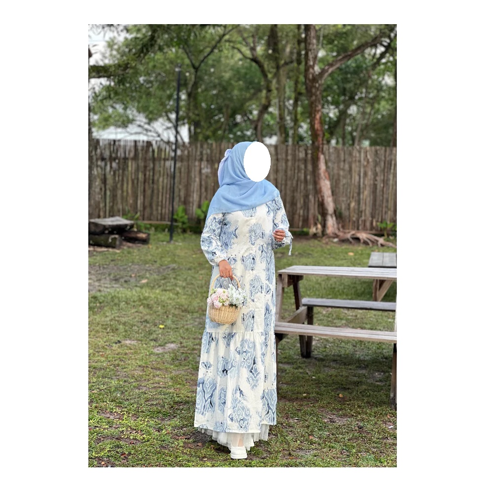 Trusmi Group Batik Trusmi Set Couple Mega Mendung Bumi Pita Biru