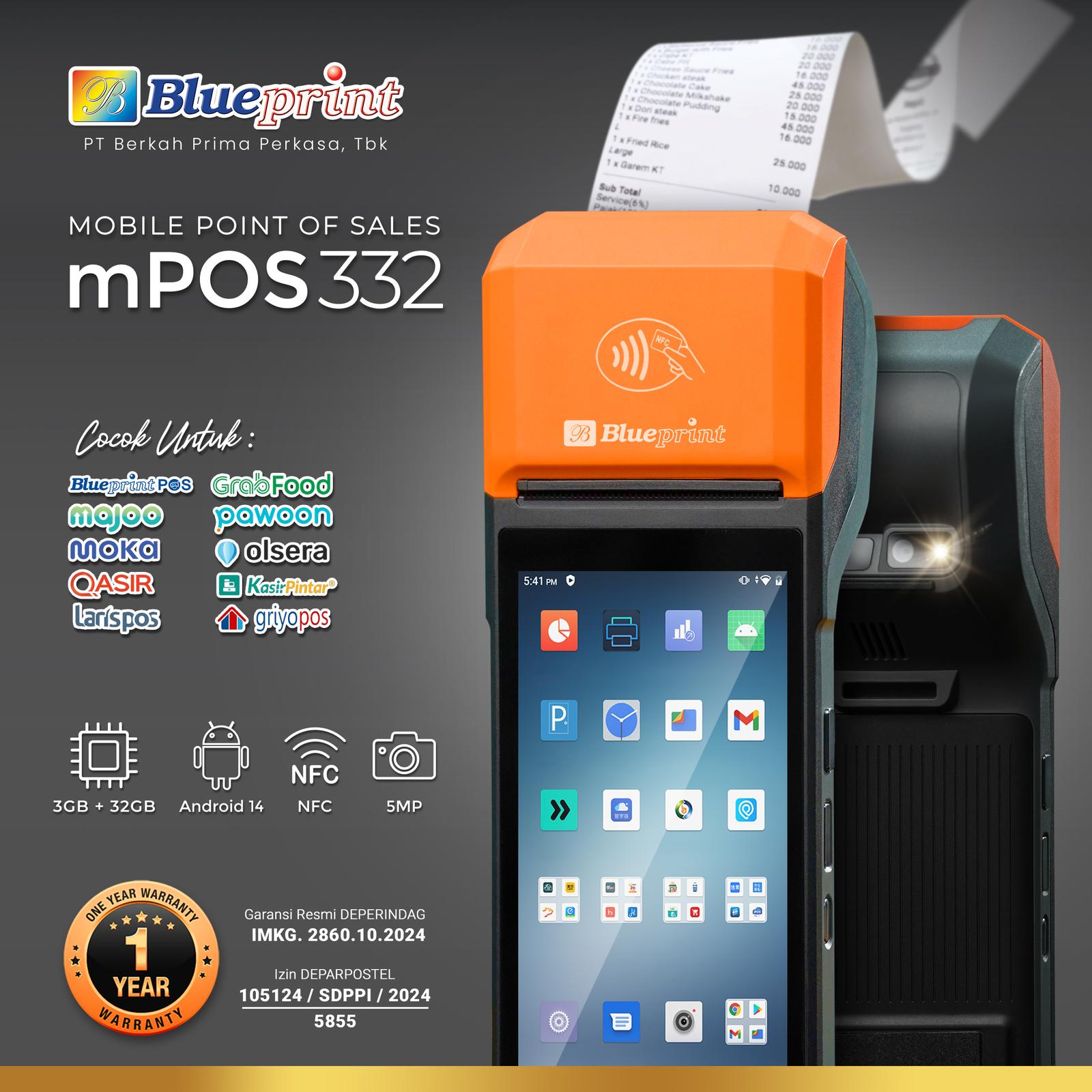 Blueprint Indonesia Blueprint Mobile Point Of Sales mPOS332