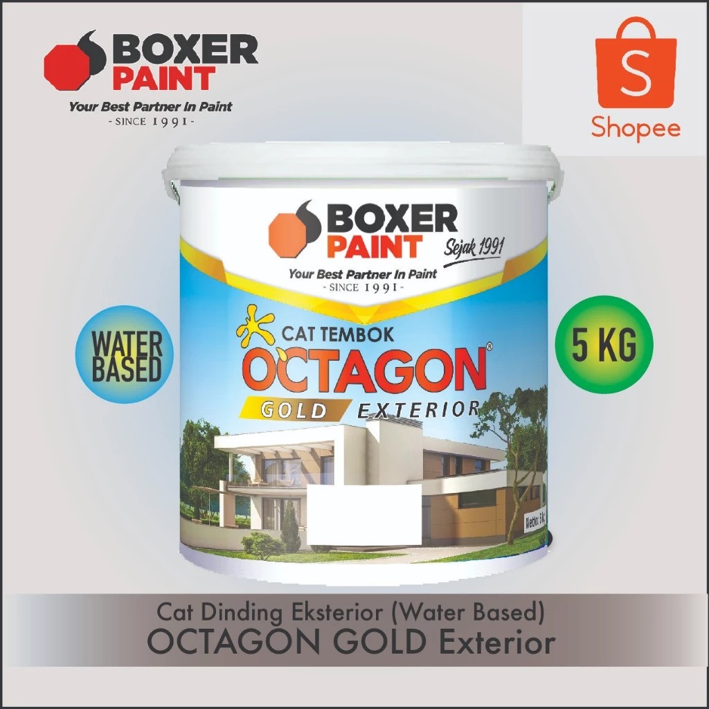Boxer Paint Cat Tembok Octagon Gold Exterior 5