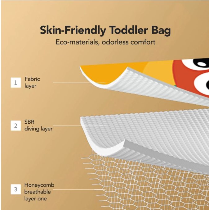 Sakumini Indonesia Sakumini Children School Backpack Beige Bear SK-TV-SBAG10M-BG