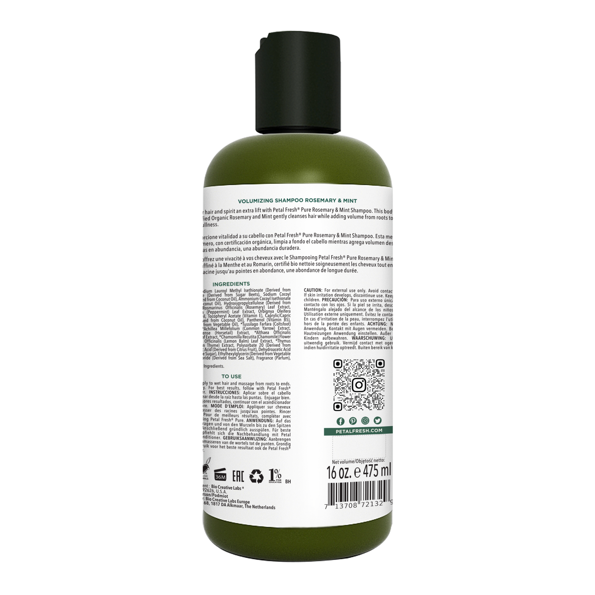Petal Fresh Pure Volumizing Shampoo with Rosemary and Mint 4