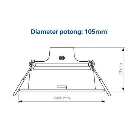 Philips Electronics Nederland B.V. Philips Radiantline LED Downlight SceneSwitch 9W 3 Warna  D105 