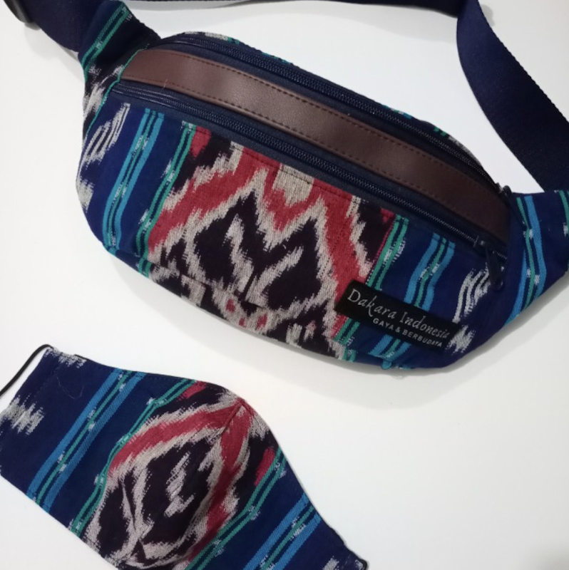 Dakara Indonesia Waist Bag + Masker Tenun Ikat 2