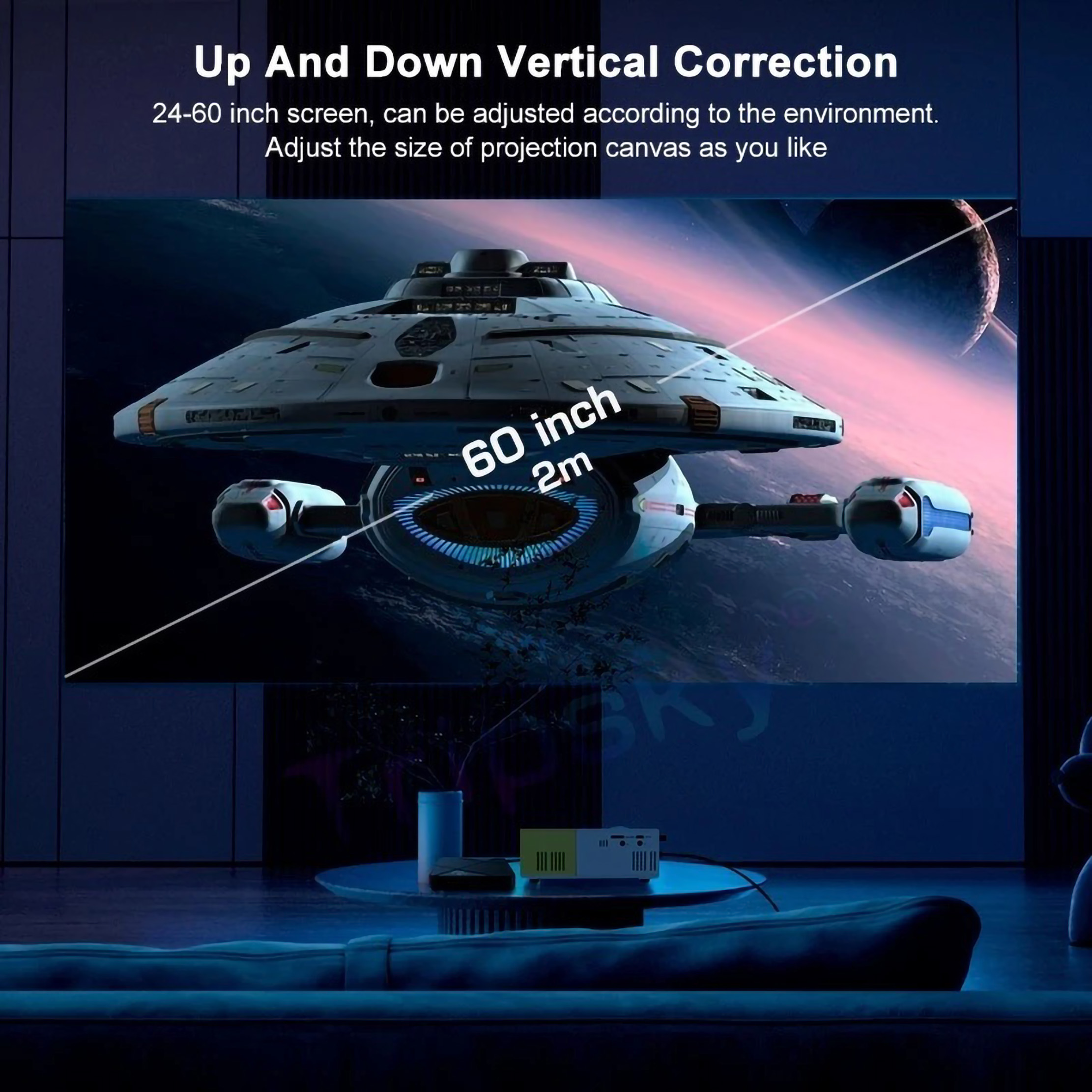 Shenzhen Hexin Zhiyuan Electronics Tripsky Mini Proyektor YG300