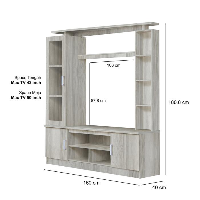 Kirana Furniture KIRANA Brooklyn Lemari TV Kayu Minimalis