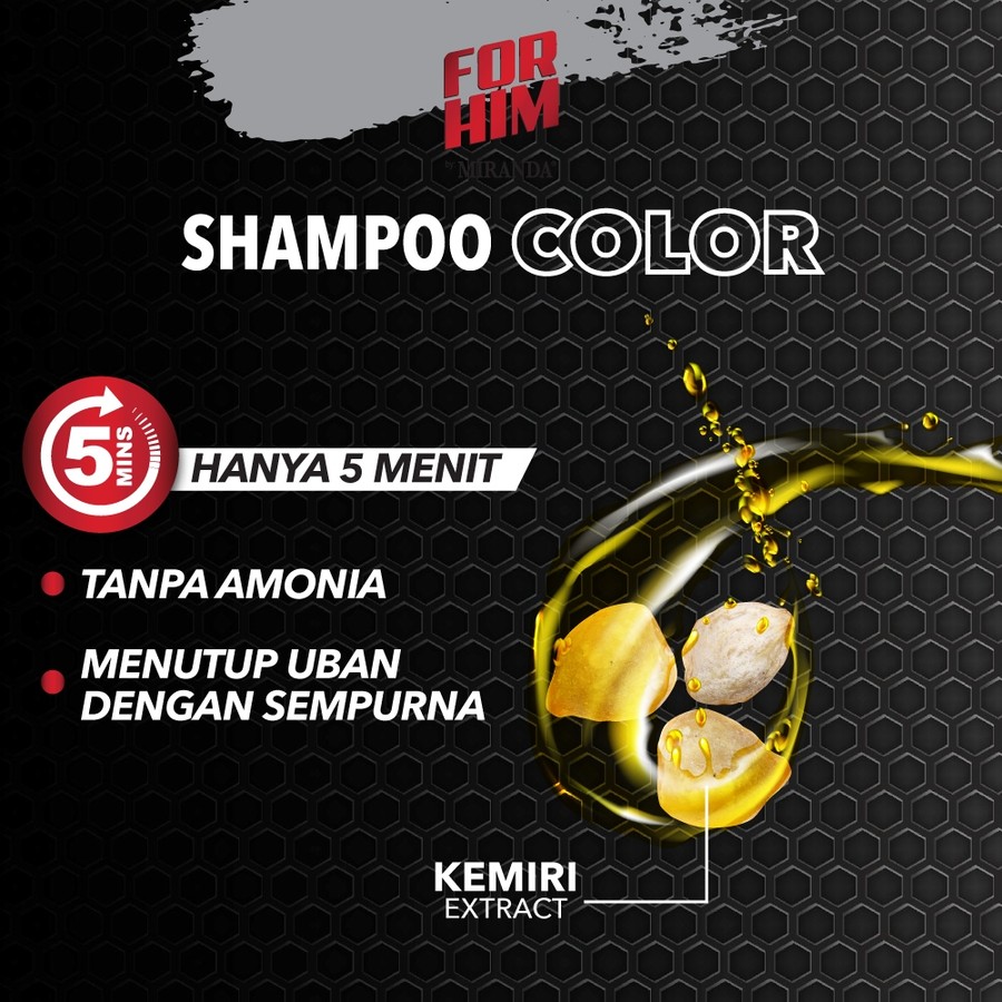 Victoria Care Indonesia Miranda For Him Shampoo Color Natural Black
