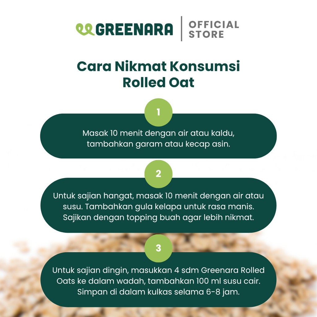Hijau Tumbuh Bersama Greenara Rolled Oats
