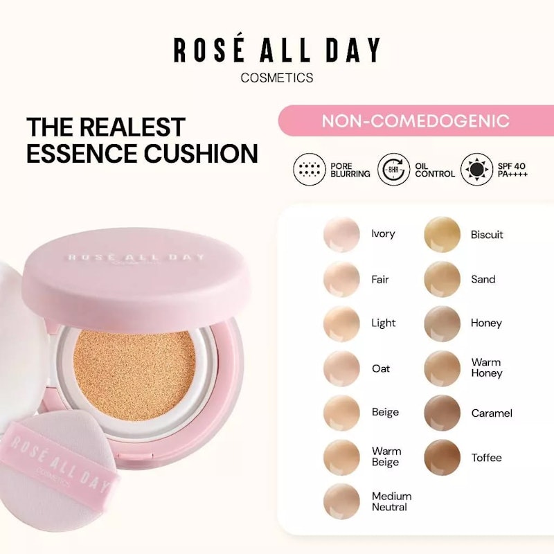 Rose All Day The Realest Lightweight Essence Cushion Warm Honey 4