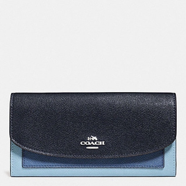 Coach Slim Envelope Long Wallet In Geometric Colorblock 56492 